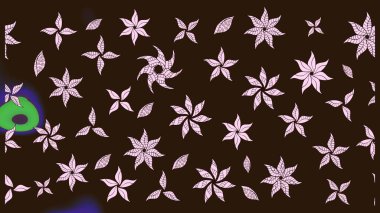 Bahar mevsimi. Kahverengi renkli çiçekler. Raster güzel bir çiçek deseni çizmiş. Tatil havası. Nazik romantik baskı.