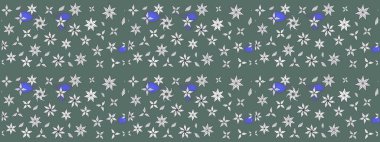 Küçük çiçekteki sevimli çiçek deseni. Tarafsız renklerde yaz çiçekleri. Raster deseni. Raster illüstrasyonu.