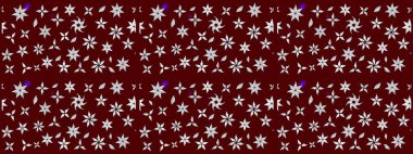 Eski usul. Kumaş, tekstil, duvar kağıdı baskısı için. Raster illüstrasyonu. Tomurcukları papatya çiçekleri olan sevimli bir çiçek deseni. Miles Fleur, süslü püslü bir süs. Taslak arkaplan.