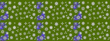 Yeşil renkli çiçekler. Nazikçe, güzel çiçek arkaplanı. Raster çiçek desenli ve çiçekli..