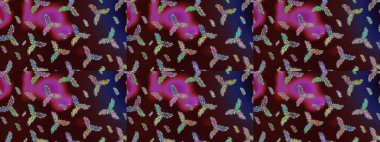 Raster illüstrasyonu. Raster kar taneleri arka planda. Kar tanesi rengarenk desen. Soyut kar taneleri arkaplanda izole edilmiş düz dizayn. Kar taneleri deseni.