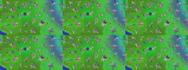 Çiçekli çiçek deseni, suluboya. Raster deseni. Küçük çiçekte güzel bir çiçek deseni..