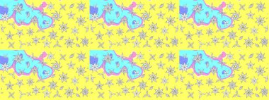 Çiçek deseni. Raster illüstrasyonu. Şatafatlı bahar bahçesi dokusu. Çiçek çizimi arkaplanı.