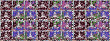 Raster illüstrasyonu. Şirin karalama çiçekleri olan kusursuz çiçek desenleri. El yapımı çiçek ve bitki koleksiyonu. Raster illüstrasyonu. Eskiz tarzı kahverengi renklerde.