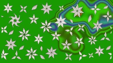 Güzel karalamalı çiçek desenli çizim. Raster illüstrasyonu. Güzel kumaş deseni. Küçük çiçekte sevimli çiçek deseni var..