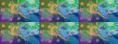 Kusursuz Vintage Çiçek Deseni. Raster Kalça dokusu deseni.