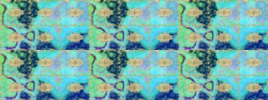 Geleneksel oryantasyon süsü. Mavi renkler ve altın elementler üzerine çizim. Klasik Raster Golden eskiz kalıbı. Klasik vintage arkaplan.