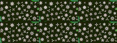 Raster illüstrasyonu. Gri renkli güzel bir tekstil. Suluboya çiçekli çiçek deseni.