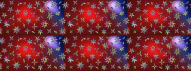 Nazik, narin çiçek arkaplanı. Çiçekli karalama şeklinde Raster çiçek deseni. Kırmızı renkte çiçekler.