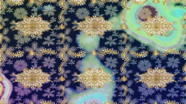 Mavi renkli ve altın elementli eskiz deseni. Noel, kar tanesi, yeni yıl 2019.