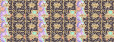 Raster altın çiçek süsü brokar kumaş ve cam desenli. Altın şablonu çiz. Çiçek desenli altın metal. Altın elementli kahverengi renkler.