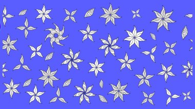 Renkli Bahar Teması eskiz kalıbı. Çiçek deseni. Raster güzel kumaş deseni çiziyor. Düz Çiçek Elementleri Tasarımı.