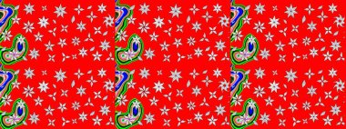 Bahar mevsimi. Raster güzel bir çiçek deseni çizmiş. Kırmızı ve nötr renklerde çiçekler. Tatil havası. Nazik romantik baskı.