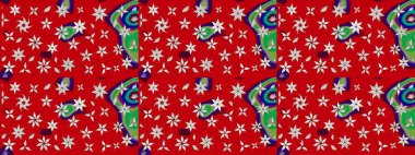 Raster illüstrasyonu. Güzel, parlak, pürüzsüz kumaş, tuval. Çiçek çelengi. Eski moda arka plan. Kıvırcık, parlak örgü. Desen, çizim, çiçek sınırı..