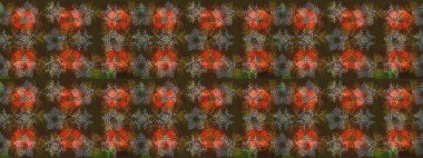 Suluboya, elle çizilmiş. Vadinin çiçekleri kahverengi renklerde. Eskiz arkaplan modeli. Raster - stok.