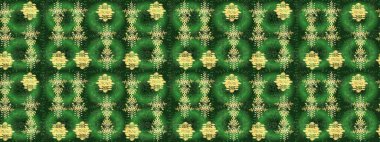 Yeşil, mavi ve sarı renkli kar taneleri. Renkli arka planda izole tatlı kar taneleri. Kar tanesi raster deseni. Raster illüstrasyonu.