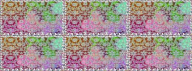 Raster stili kumaş deseni. Çiçekler suluboya desensiz.