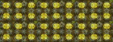 Raster illüstrasyonu. Sihirli kahverengi, yeşil ve sarı tatil soyut arka plan yıldız ve düşen kar taneleri. Noel kahverengi, yeşil ve sarı.