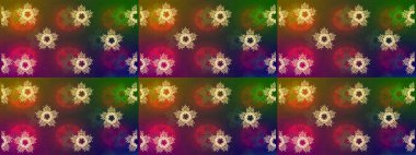 Kar taneleri arka planda. Kar taneleri deseni. Kar tanesi süsleme deseni. Arkaplanda soyut kar taneleri olan düz tasarım. Raster illüstrasyonu.