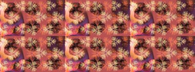 Raster illüstrasyonu. Raster illüstrasyonu. Kar tanesi pembe, kahverengi ve turuncu renklerde izole edilmiş. Kar Tanesi Simgesi.