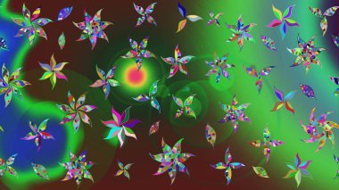 Güzel suluboya yaz çiçekleri deseni..