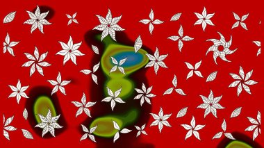 Raster illüstrasyonu. Moda baskısı. Dekorasyon ve tasarım için güzel bir desen. Çiçeğin suluboya çizimlerinin mükemmel deseni. Eski model. Suluboya çizim deseni.