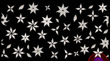 Yapraklı çizim şekli. Şirin, zarif çiçekler Raster illüstrasyonu. Poster ya da kapak için arka plan. Tekstil için figür. Davetiye ve kartpostal tasarımı için dekoratif çiçek unsurları.