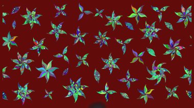 Gömlek, arka plan modelini çiz. Kırmızı renkte çiçekler. Tropik çiçekler.