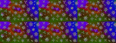 Yeşil renkli çiçekler. Düz Çiçek Elementleri Tasarım Raster illüstrasyonu. Renkli Bahar Teması eskiz kalıbı. Çiçek eskiz kalıbı geçmişi.