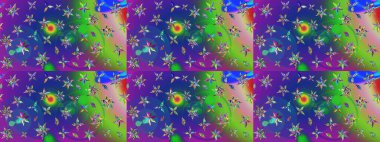 Raster illüstrasyonundaki çiçek desenli çizim. Mavi renklerde. Güzel kumaş deseni. Raster illüstrasyonu.