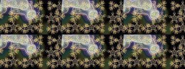 Siyah renkli çiçekler. Elle boyanmış suluboya resim çizimi çiçekler ve bitkiler.