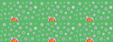 Yumuşak, yeşil renkli bahar çiçekleri. Raster çiçekleri klasik tarzda çizilmiş. Çiçekli yumuşak bir eskiz şekli. Raster illüstrasyonu.