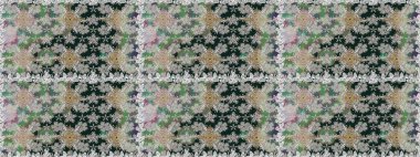 Küçük çiçekteki sevimli çiçek deseni. Gri ve mavi renkte çiçekler.