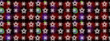 Tekstil için Lacy Fashion Print. Kumaş veya Duvar Kağıdı Tasarımı. Lace Snowflakes 'in etnik kökü. Folk Style. Mandalas 'ın dekoratif dokusu. Stilize Çiçekler. Raster illüstrasyonu.