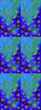 Raster illüstrasyonu. Flower eskiz arka planı. Çiçek deseni. Şatafatlı bahar bahçesi dokusu.