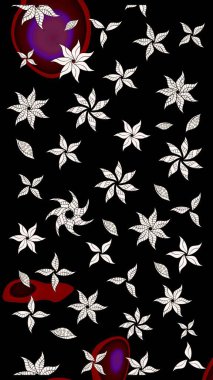 Çiçek arkaplanlı soyut zarafet eskiz deseni. Raster Güzel kumaş deseni.