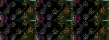 Soyut çiçek çizim kalıbı arka planı. Raster illüstrasyonu. Siyah renklerde. Küçük çiçekteki sevimli çiçek deseni. Raster deseni.