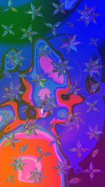 Küçük çiçekteki sevimli çiçek deseni. Raster deseni. Nazikçe, mavi ve mor renkte yaz çiçekleri. Raster illüstrasyonu.