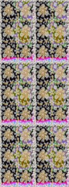 Kusursuz altın desen. Çiçek desenli altın metal. Raster altın çiçek süsü brokar kumaş ve cam desenli. Altın elementli gri ve nötr renkler.