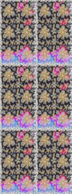 Gri ve nötr renklerde altın element. Damask pürüzsüz yineleme kalıbı. Antika altın tekrarlanabilir duvar kağıdı. Barok tarzında altın çiçekli süs..