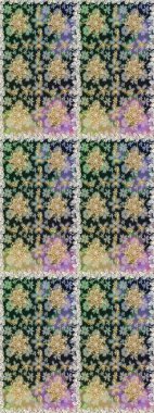 Kusursuz kraliyet lüksü, altın barok kumaş rengi. Altın antika ortaçağ dekoratifi, yapraklar ve gri ve nötr renklerde altın desenli süslemeleri olan pürüzsüz bir desen..