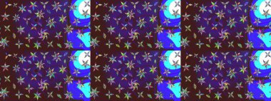 Zentangle soyut çiçekleri. Güzel kumaş deseni. Düz Çiçek Elementleri Tasarımı. Renkli Bahar Teması eskiz kalıbı. Raster illüstrasyonu. Çiçek tozu..