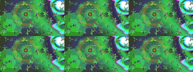 Raster illüstrasyonu. Tekstil veya kitap kapakları, imalat, duvar kağıtları, baskı, hediye paketi ve yapıştırma kitabı için çiçek eskizi geçmişi. Küçük ölçekli çiçeklerdeki basit sevimli desen.