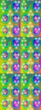 Raster suluboya çiçek deseni, narin çiçekler, yeşil ve mavi çiçekler, tebrik kartı şablonu. Güzel kumaş deseni.