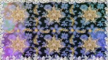 Gri renklerde, altın elementli, pürüzsüz bir desen. Şam tasarım için kusursuz desen.