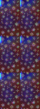 Raster. Mor ve mor renkte güzel çiçekleri olan eskiz deseni, suluboya çiçek deseni, duvar kağıdı, kart veya kumaş için fayanslı.