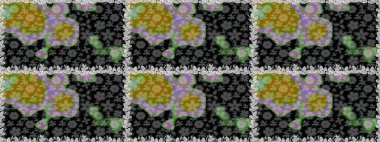 Kusursuz raster arka plan. Çiçek deseni. Şık bir grafik desen. Duvar kâğıdı barok, İspanyol kumaşı. Kahverengi ve bej renklerdeki altın elementler.