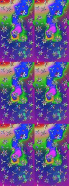 Raster Güzel kumaş deseni. Çiçek arkaplan ile soyut zarafet çizim deseni.