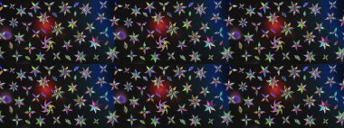 Renkli çiçekli ve yapraklı harika bir çiçek deseni çizmişsin. Moda baskıları için zarif bir şablon. Modern çiçek arkaplanı. Halk stili.