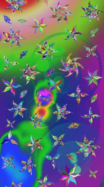 Raster. Eskiz geçmişi. Eski usul. Raster illüstrasyonu. Kumaş, tekstil, duvar kağıdı baskısı için. Tomurcukları çiçekli sevimli çiçek deseni..